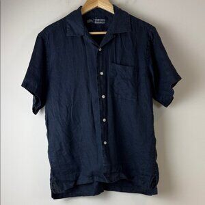 Muji Dark Blue Casual Button Down Shirt Size Medium